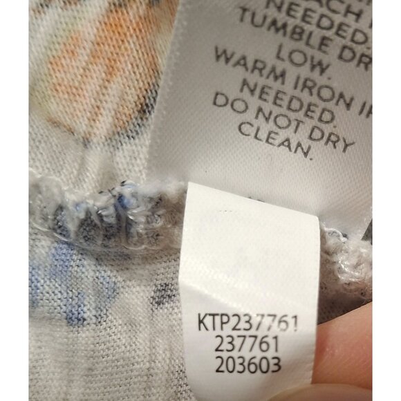 J. Jill Women's Long Sleeve Floral Butterfly Print Top L Cotton Country Artsy - Picture 7 of 7